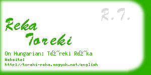 reka toreki business card